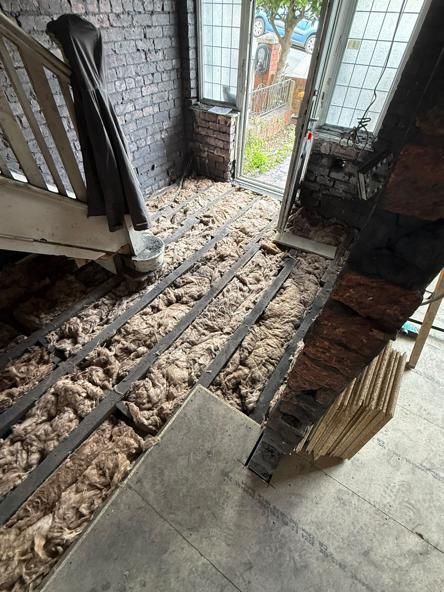 Hallway structural progress